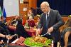 Thanksgiving 2016, President Pavoncello carves turkey