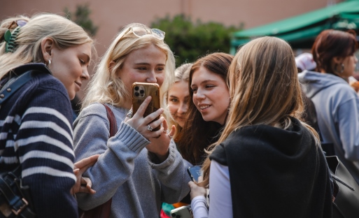 Students interacting
