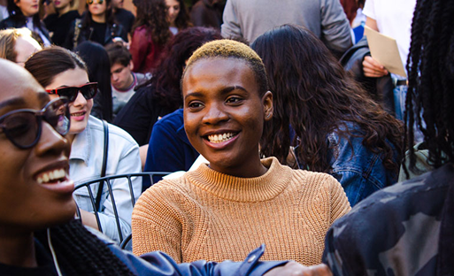 Student on campus