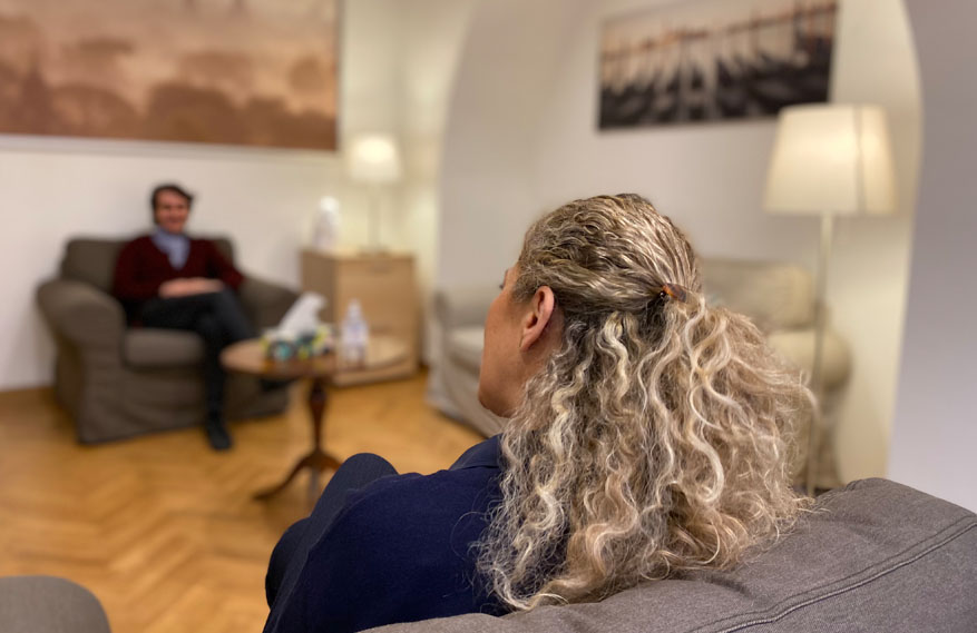 Woman at counseling appointment