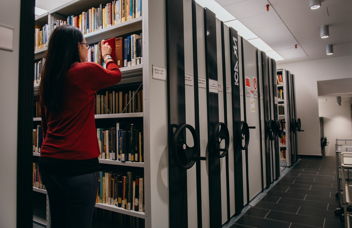 Student at the Library