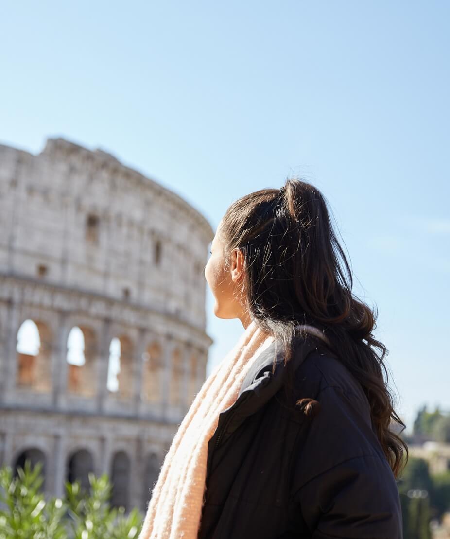 Student at Coliseum 