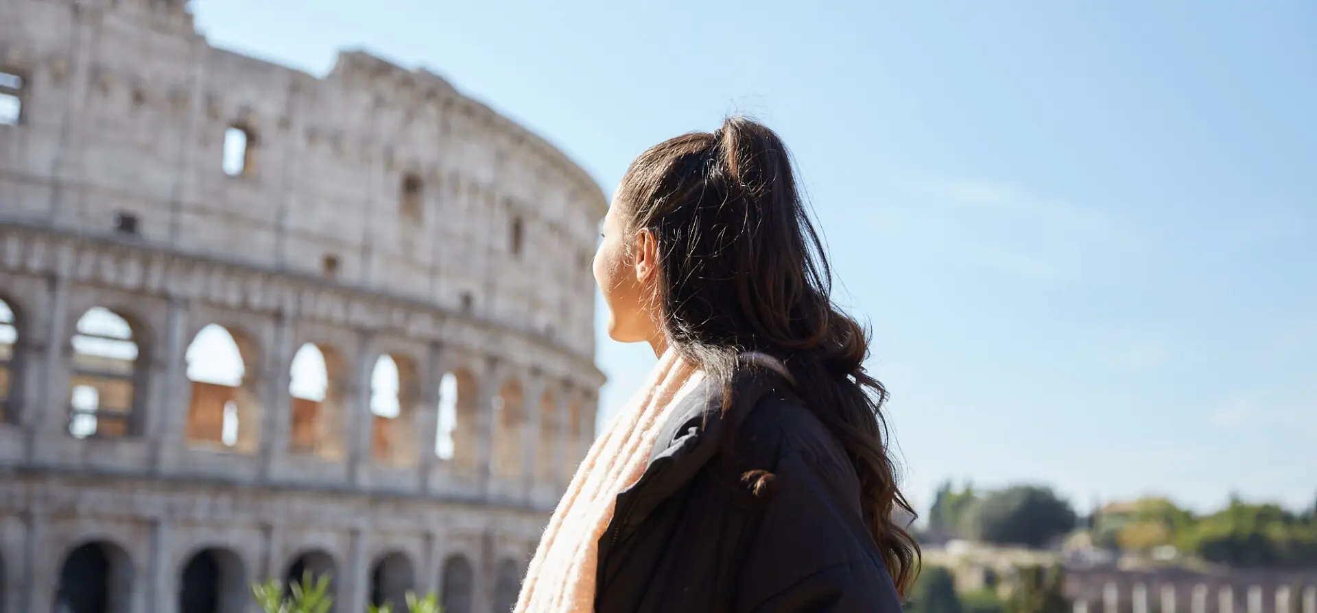 Student at Coliseum 