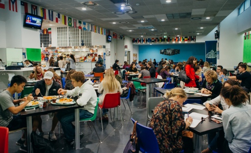 Students in cafeteria