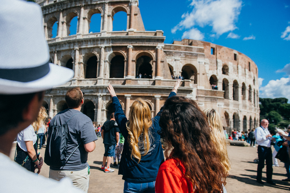 Students at the Coliseum