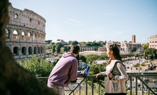 Students at the Colosseum