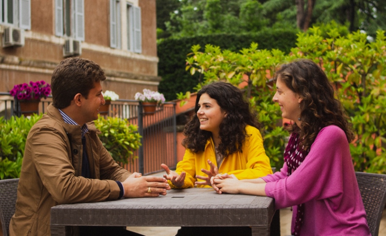 Students on campus
