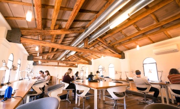 Students in library