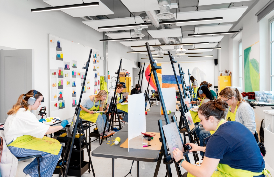 Art & Design Students painting