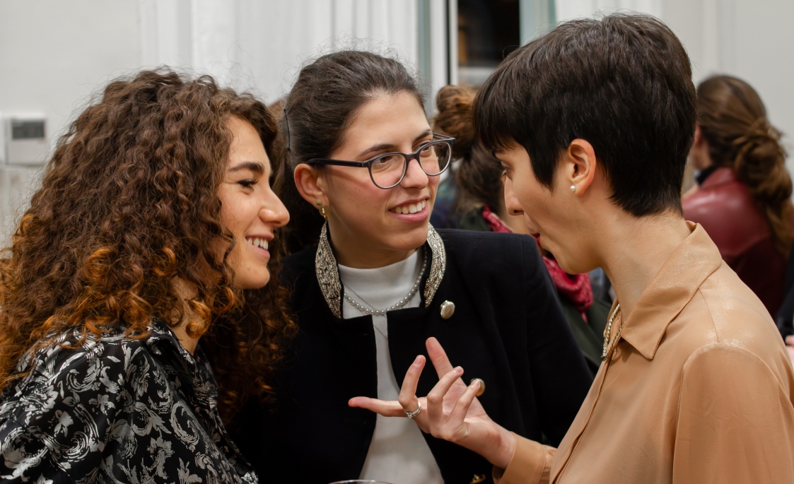 students at vernissage