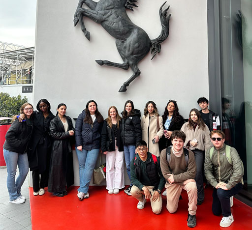 Students at Ferrari Headquarters