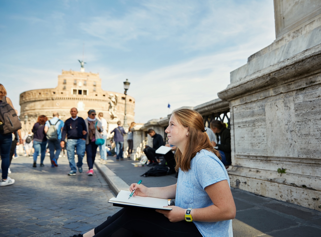 Student at Castel Sant'Angelo, Rome