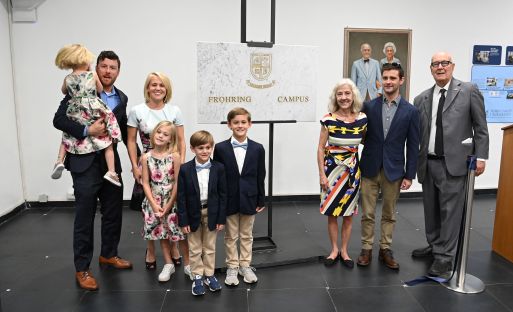 The Frohring Family with President Pavoncello (right)