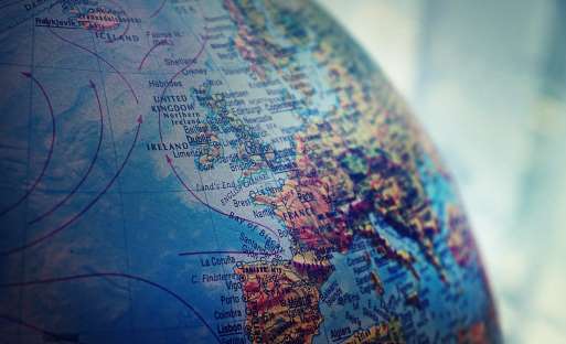 A section of the globe 