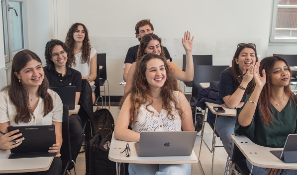 Students in mathematics class