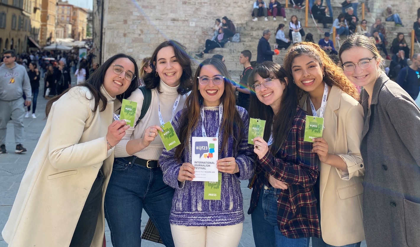 The JCU delegation at the International Journalism Festival in Perugia