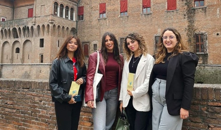 From left to right: Vishwa Parmar, Francesca Motta, Vittoria Caroli, and Annalucia Scotto di Clemente