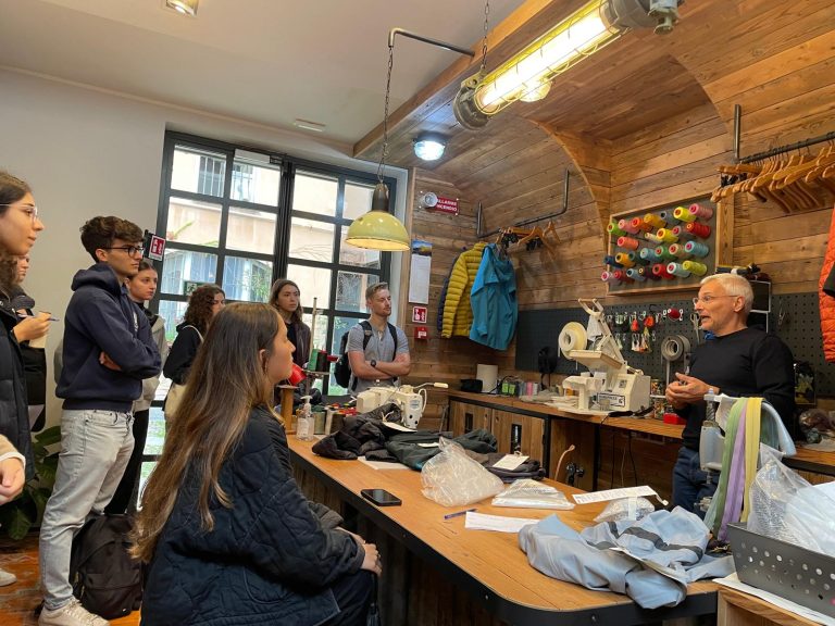 JCU students with Patagonia’s Fabio Zardini