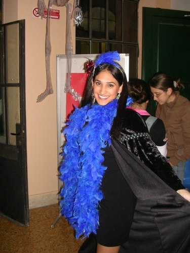 Desiree dressed up as the ghost of Giovanni Caboto for Halloween in Fall 2004