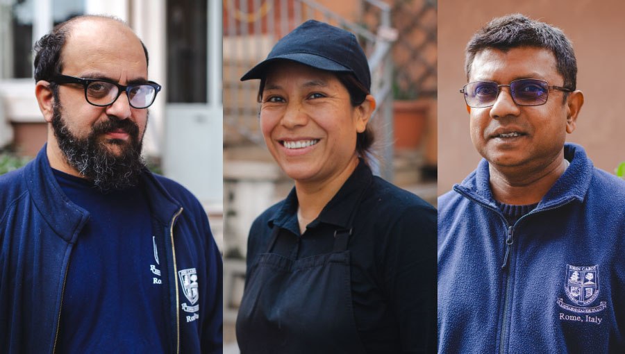 From left: Giuseppe Falcone, Nora Carrera, and Saman Samarathunga