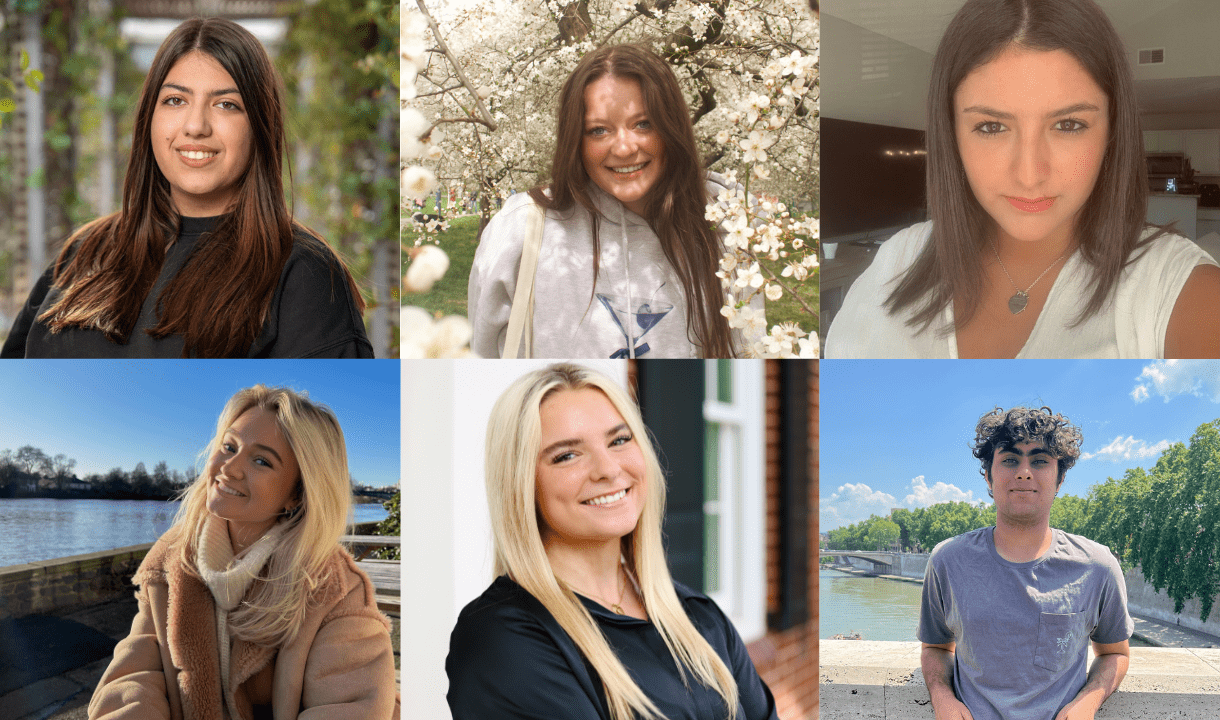 From left to right: Ginevra Cecconi, Aries Collins, Alessia Faenza, Emma Sjostrom, Sam Breeding, Sean Mortimer