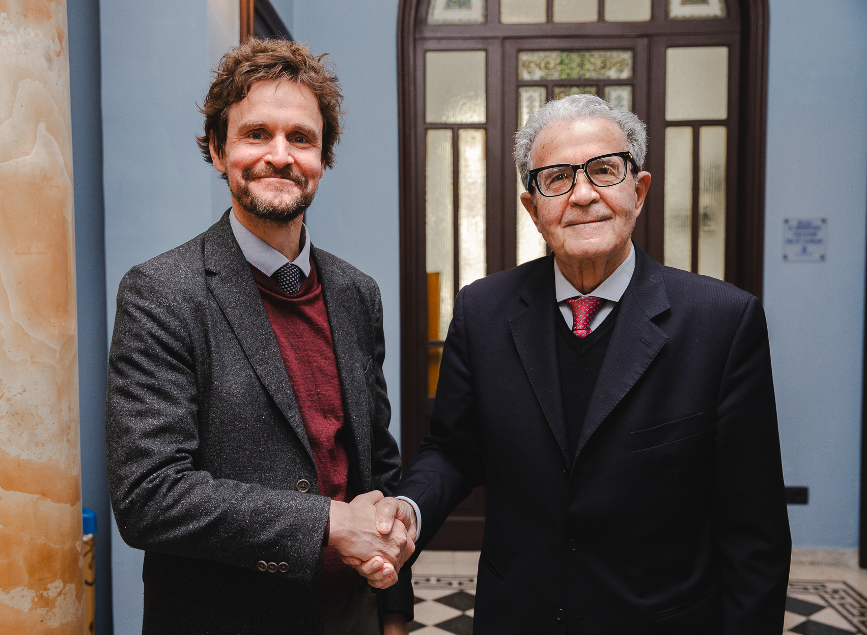 Michael Driessen and Romano Prodi