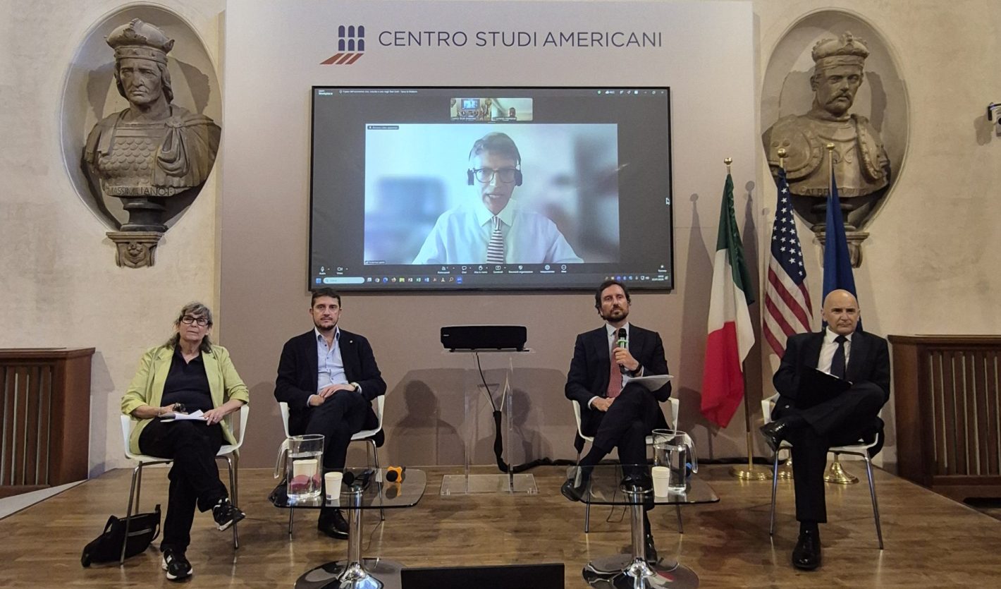 VP Mary Merva, on the left, at the Centro Studi Americani