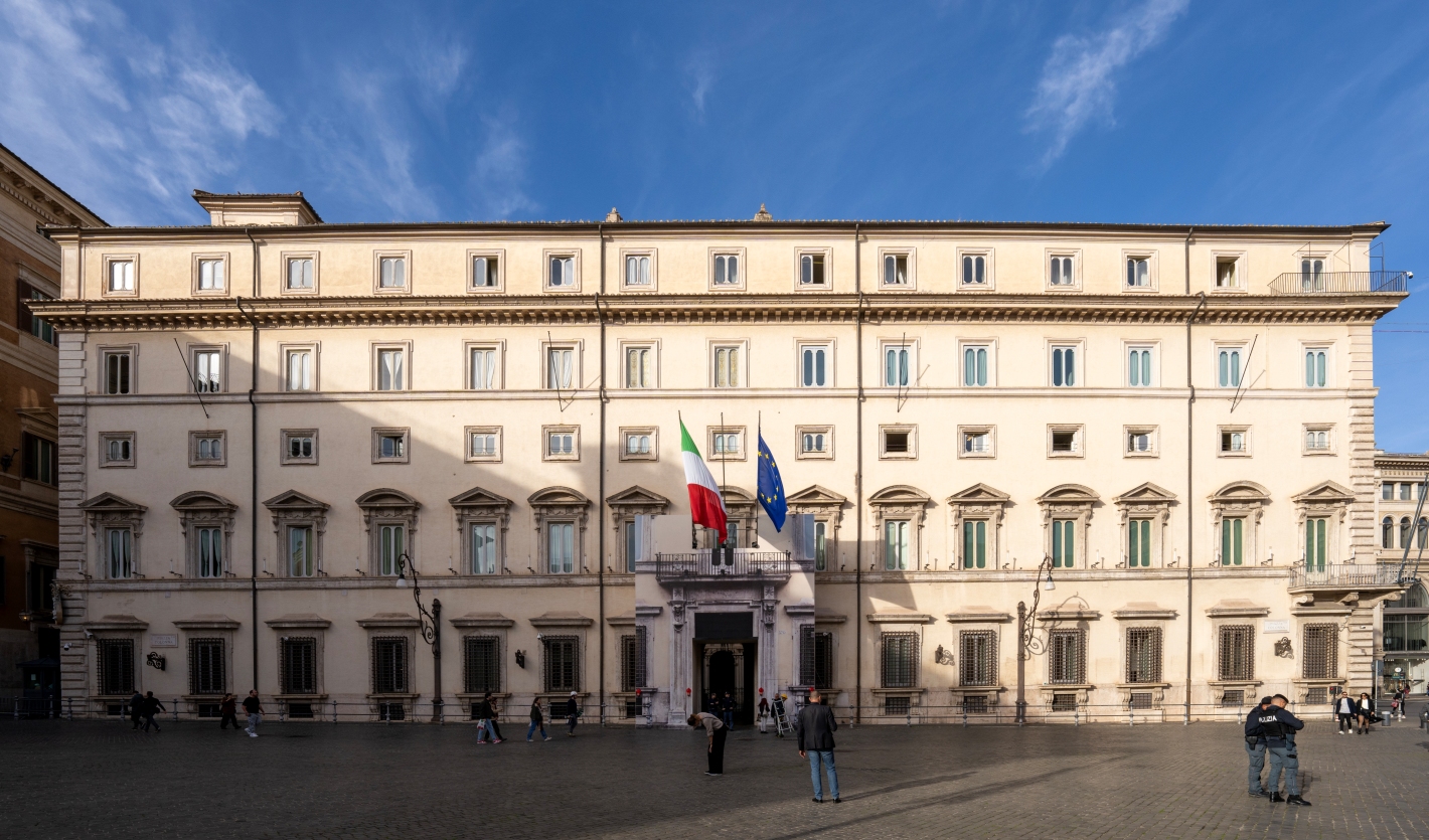 Palazzo Chigi in Rome, home to the Presidency of the Council of Ministers
