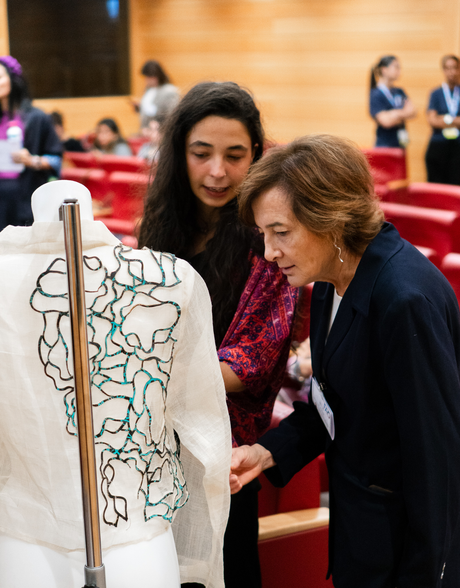 A student and Prof. Michele Favorite