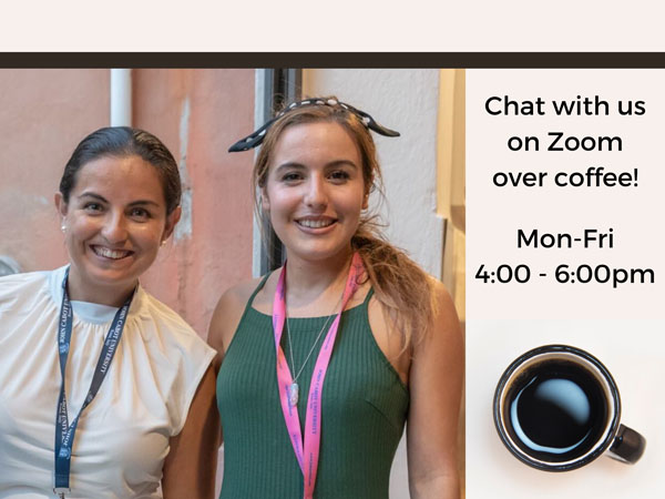 Coffee talks over Zoom at JCU Coffee talks over Zoom at JCU